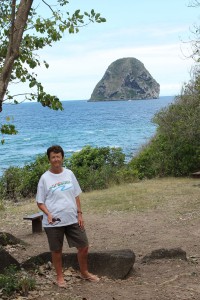 Célèbre rocher du Diamant dans la mer des caraïbes à 1750 mètres des côtes de la Martinique (1)